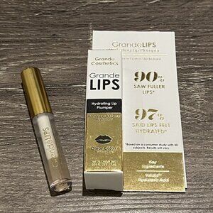 New Grande Lips Hydrating Lip Plumper Clear Gloss Travel Mini 1.1ml/ 0.04 Fl Oz